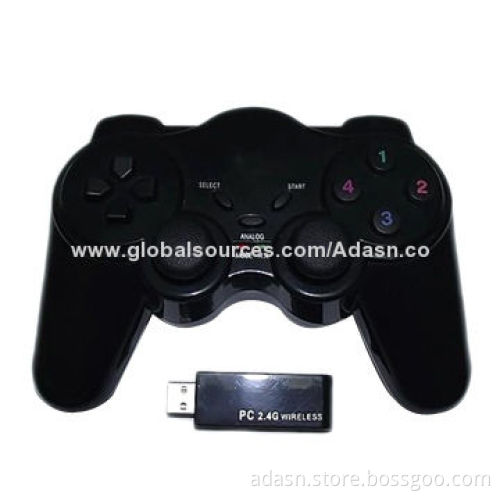 Wireless PC USB Game Controller with Double Shock, Fashionable in Various Colors, Factory Price